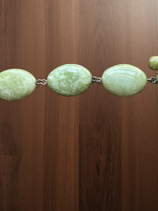 Vintage Green Marble Pebble Bracelet