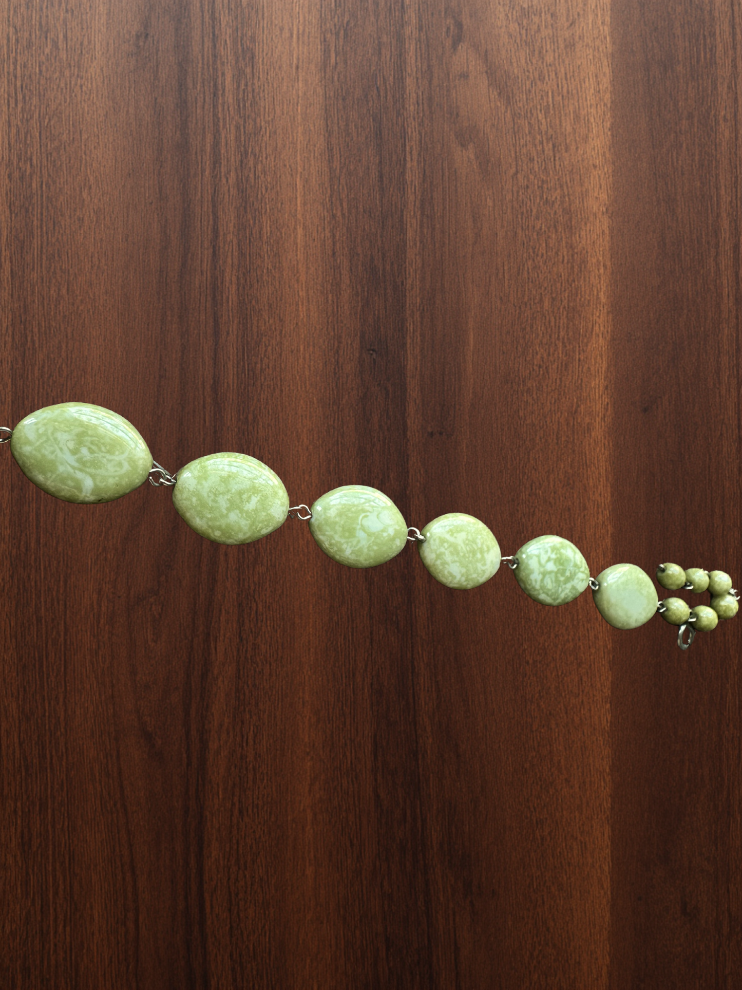 Vintage Green Marble Pebble Bracelet