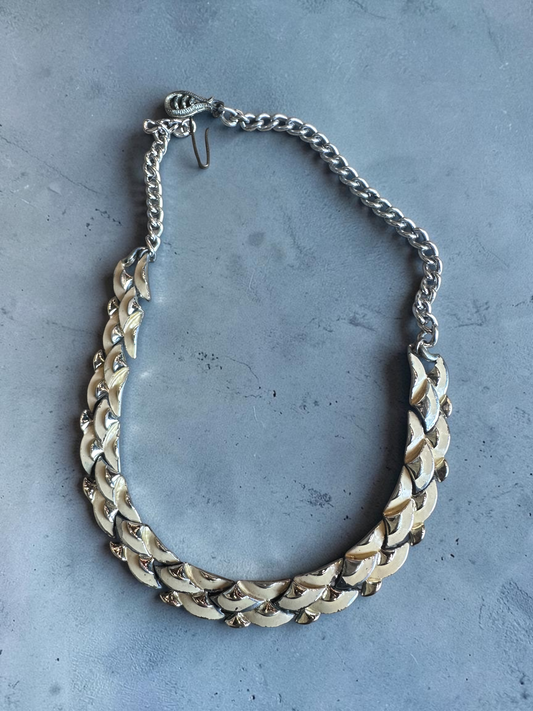 Deco Crest necklace full view