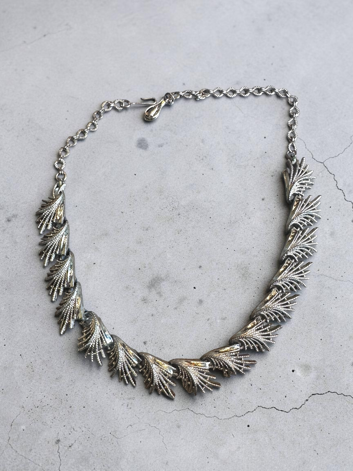 Silver Plume necklace detail