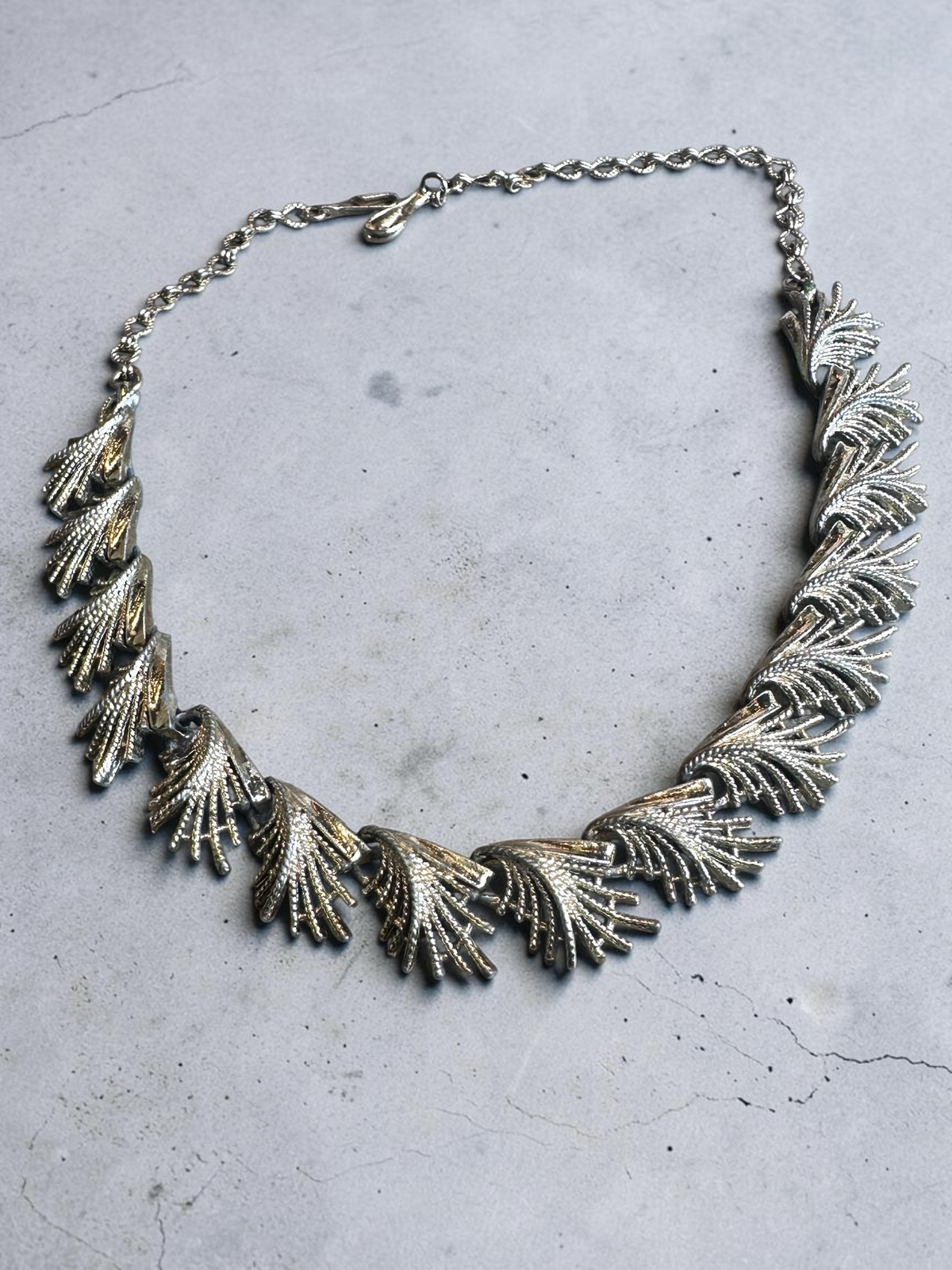 Silver Plume necklace full view