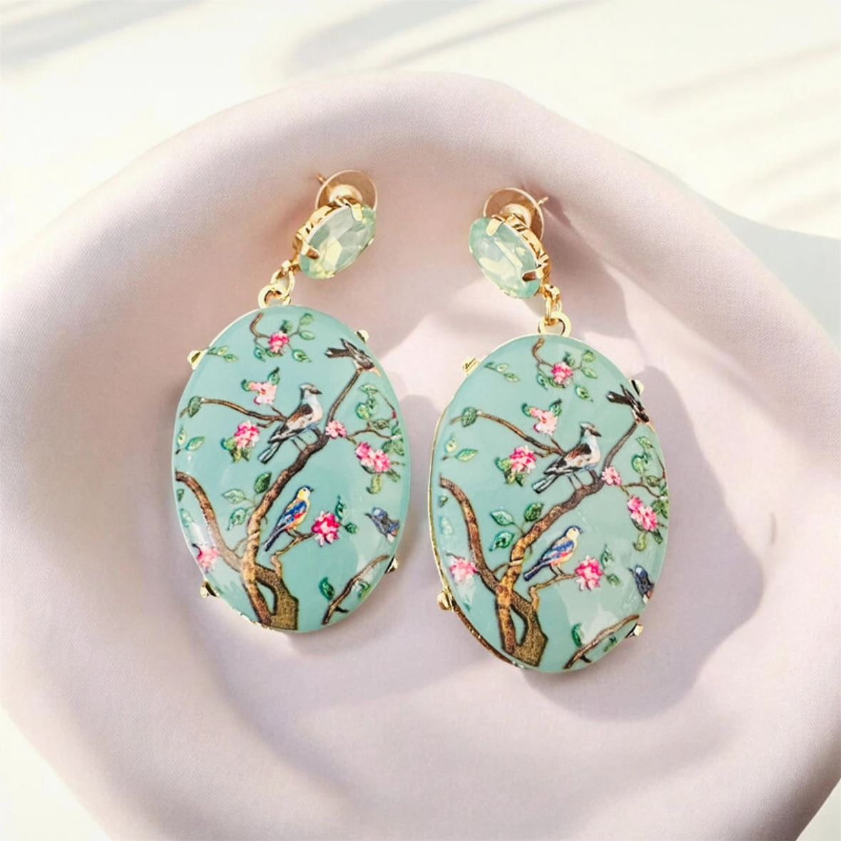 Chinoiserie Garden Drop Earrings