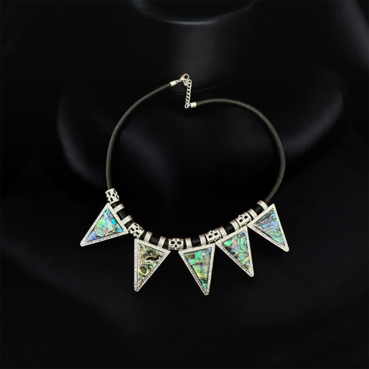 Abalone Triangle Statement Necklace